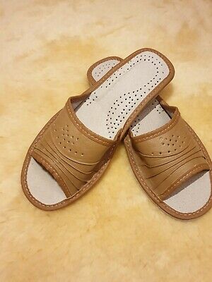 Ladies soft leather slippers ** EU HAND MADE PRODUCT**