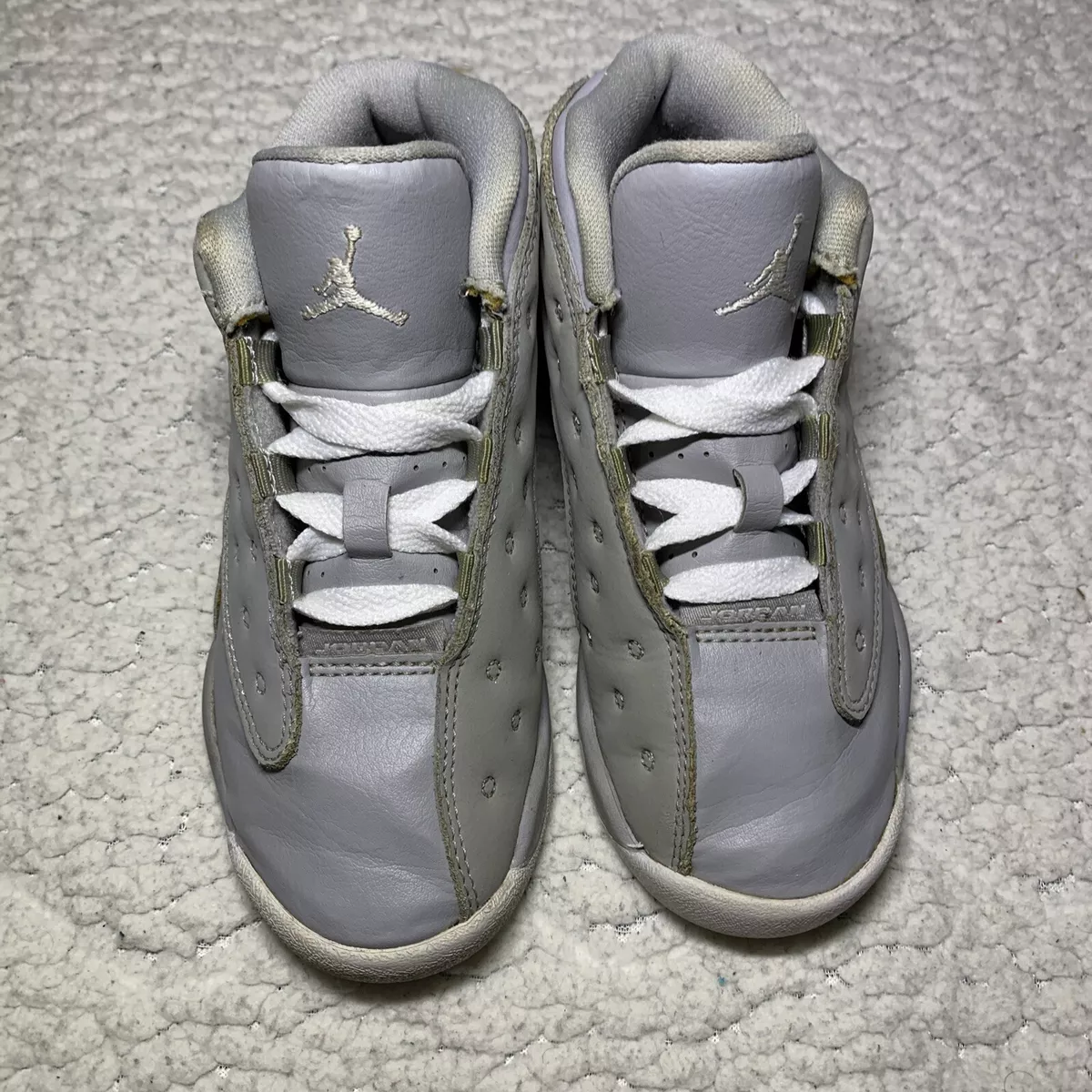 Pink and gray hot sale jordans retro 13