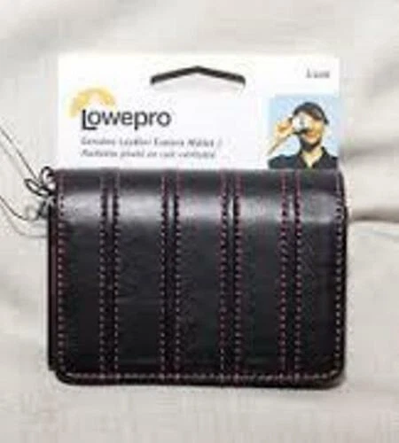GENUINE LEATHER CAMERA WALLETCASE BLACK W/PINK STITCHING LOWEPRO BRAND NEW! - Image 2 of 2