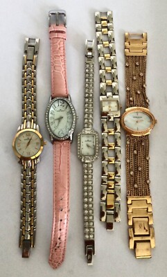 Untested womens watch lot. Gold & Silver Tone, chicos, rumours, anne klein UNTESTED WOMENS WRIST WATCH LOT OF 6 ANNE KLEIN LEATHER  main image 2