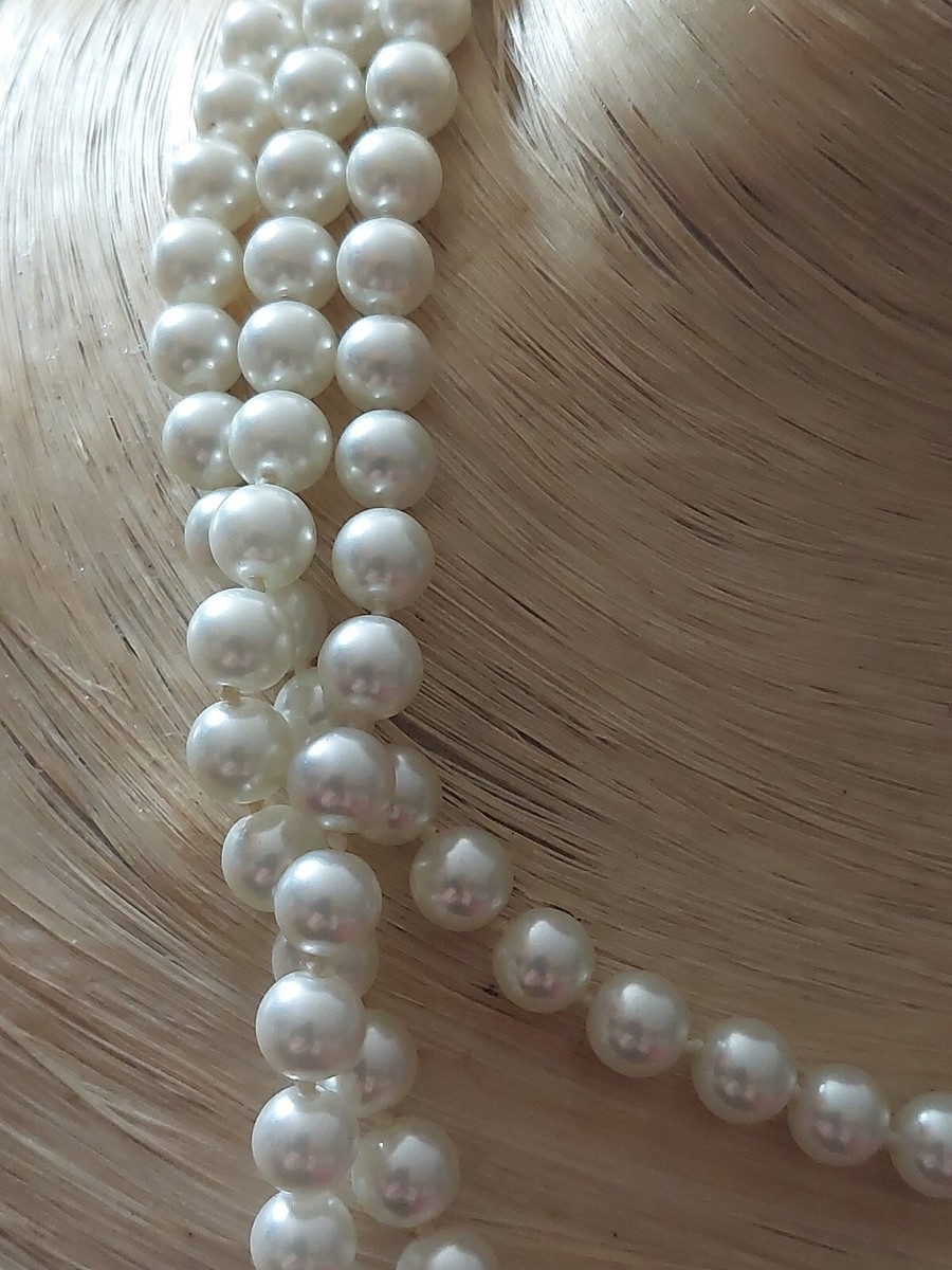 Collier De Perles Ancien Années 1960 - 3 Rangs De Perles - Fermoir Joli - Occasion