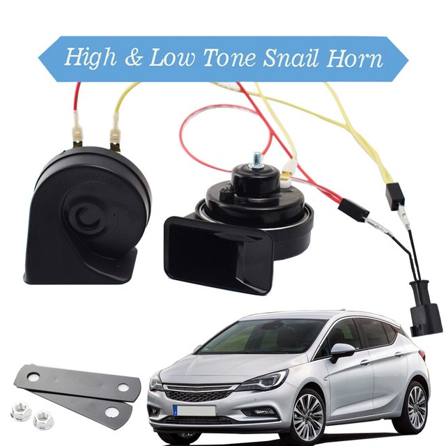 For Opel Astra J K 2009 2019 2020 Snail Horn Loud Waterproof Dual Pitch 