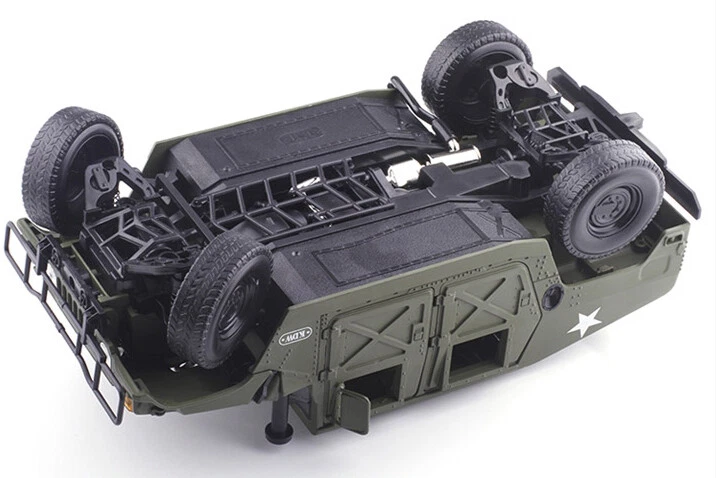 1:18 Diecast Alloy Hummer Model Toys Car Hummer H1 Military SUV Tactical VehicsF - Image 4 of 4