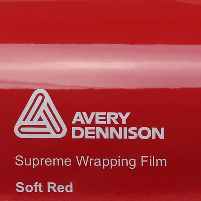 (28,9 /m²) Avery Supreme Wrapping Film Glossy Soft Red ROT Glanz SWF Auto Folie