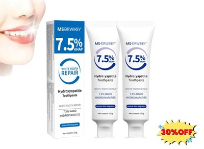 2PCS Hydroxyapatite Toothpaste for Enamel Protection,Gentle Mint,Fresh Breath N1