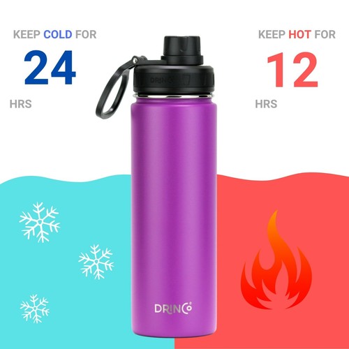 Botella de agua de acero inoxidable con aislamiento de doble pared frasco deportivo 32 oz 22 oz - Imagen 35 de 97
