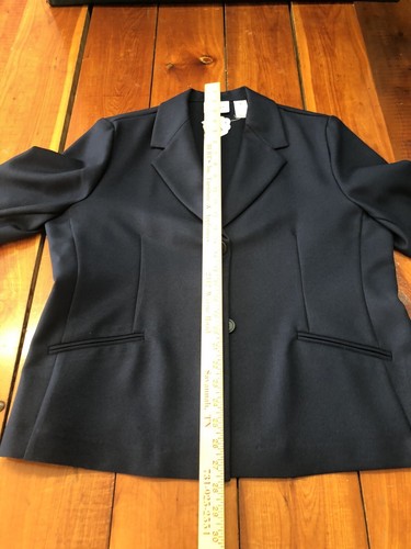 Alfred Dunner Blazer Navy Blue Color Women's Blazer Jacket 2 button Size 16 NWT - Picture 3 of 11