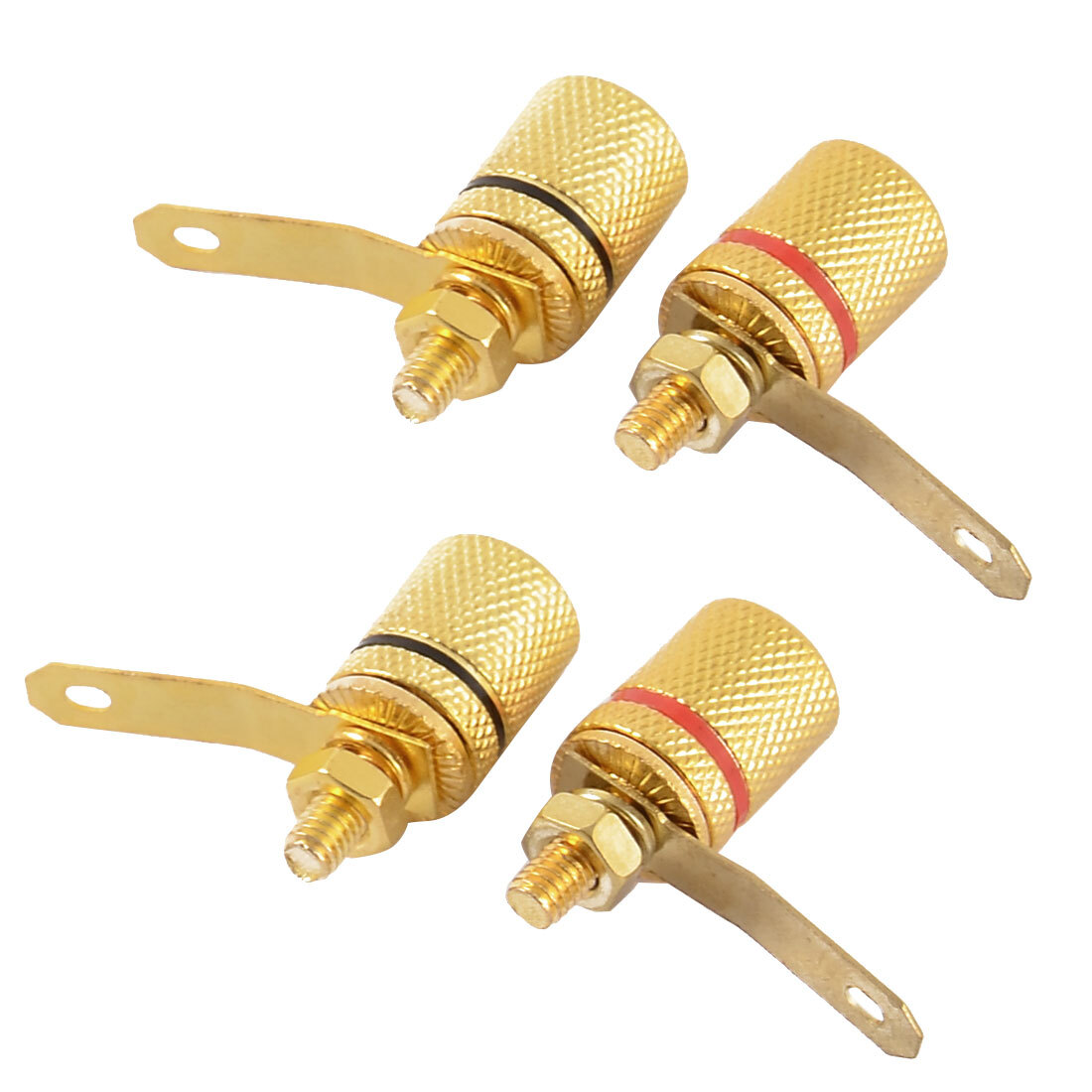 4pcs terminal audio 4mm hembra plátano tornillo sujeción borne conexión apapter