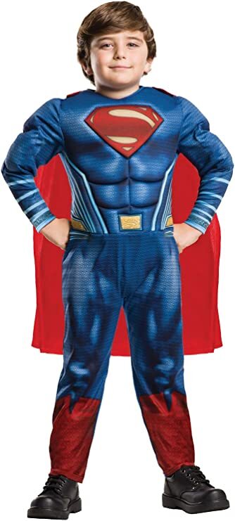 Costume Superman Bambino 3-4 Anni 104 cm con Muscoli Originale DC 640813  Rubie's