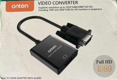 Onten VGA to HDMI Adapter Digital,HDMI Audio ,OTN-5138 Full HD 1080, HDCP   4