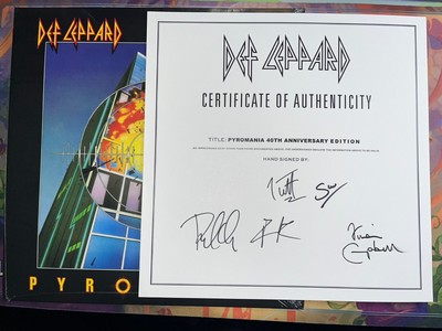 Def Leppard Pyromania 40 Farben Vinyl 2LP & signed Autogramm Zertifikat #3