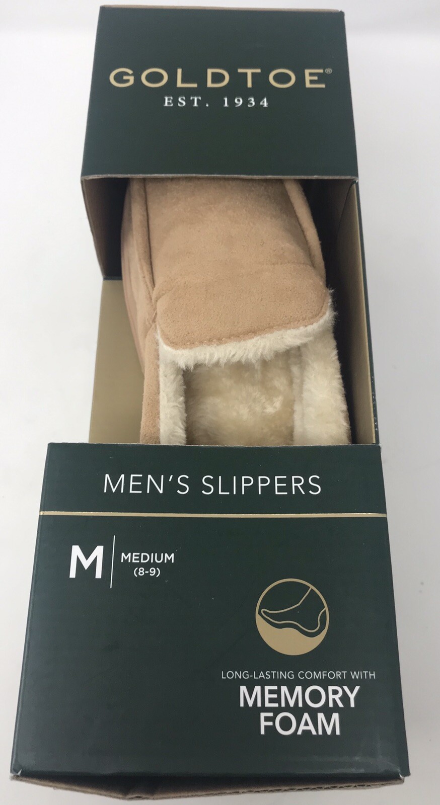 PANTOFOLA D’ORO Pantofole complete uomo Gold memory foam marrone chiaro M 8 9 NUOVE
