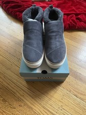 Women s Gray Toms With Fur - Brand New With Tags - Size 9