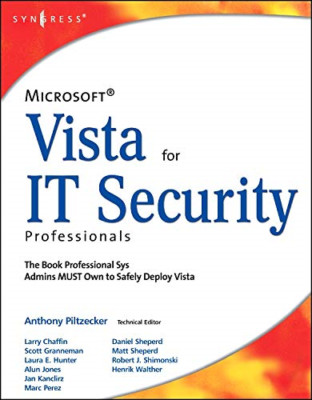 Microsoft Vista for IT Security Professionals - Paperback NEW Piltzecker, Ant 20
