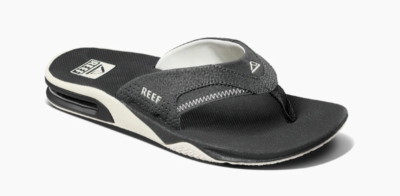 Sandale Reef Fanning Raven blanche confort tongs homme US tailles