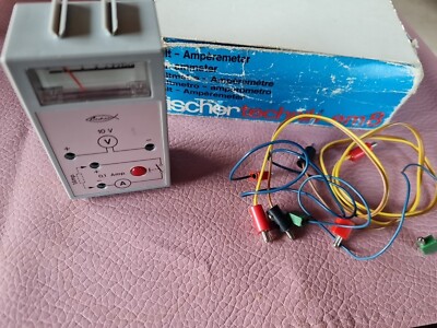 FISCHER TECHNIK E-Baustein em 8, Voltmeter bis 10 Volt-Ampermeter, OVP,  (94)