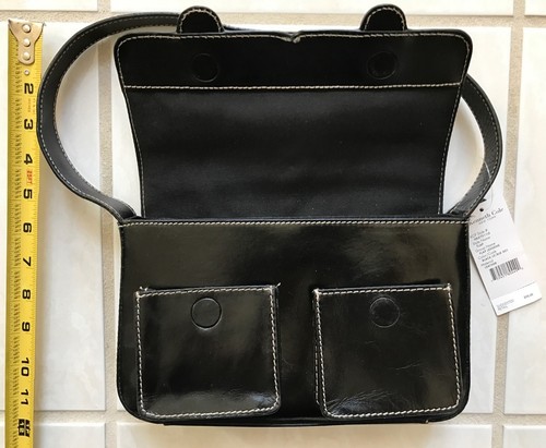 Brand New with Tags LEATHER Kenneth Cole New York Black Handbag HK87011LE - Picture 4 of 10