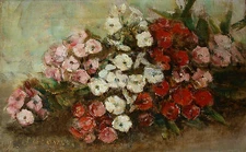 Flowers circa 1920, illegibly signed. 