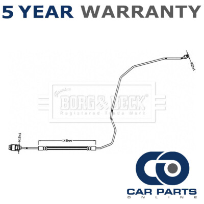 Brake Hose Rear Right Outer CPO Fits Audi TT 1998-2006 A3 1997-2003 1J0611764L