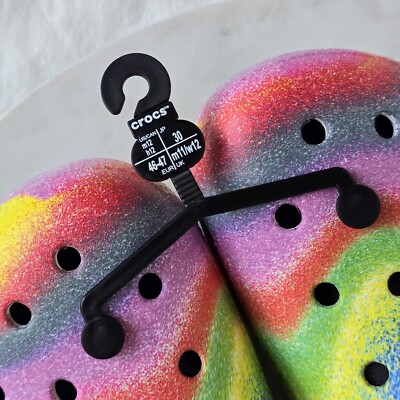 Crocs Classic Lined Spray Dye Clog Rainbow Mens Sz 12 NWT  display picture 1