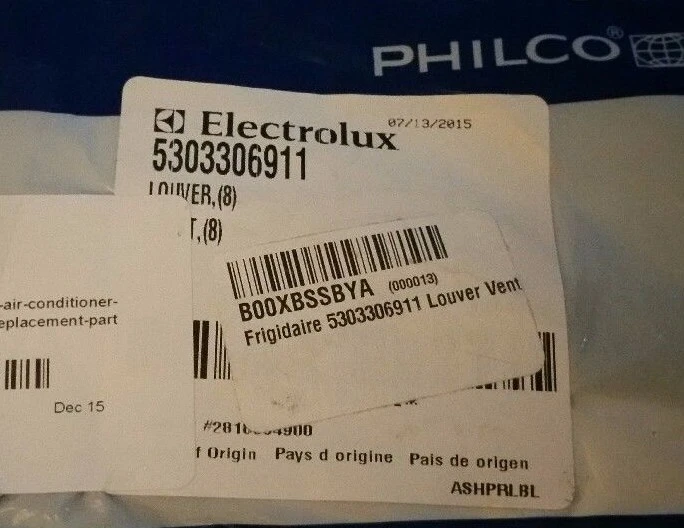 Persiana de ventilación de aire acondicionado Frigidaire OEM Kenmore 5303306911 NUEVO ENVÍO GRATUITO Foto 2 de 2