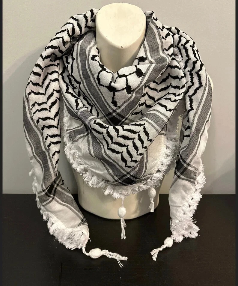 Palestinian Afghan scarf Shawl Arab Shemagh Keffiyeh Catholic Relative Gift