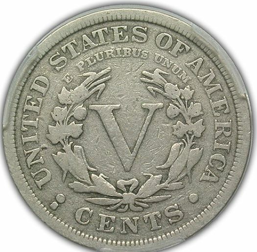 1912 S LIBERTY V NICKEL PCGS VG08 NICE & ORIGINAL WITH A LOW