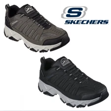 SALE🌟Skechers Men's Slip on Crossbar Wide Brown/Black - US Freeship