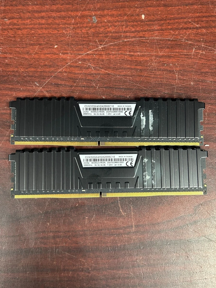 Corsair PC4-21300 (DDR4-2666) Bus Speed Computer RAM 32 GB Total