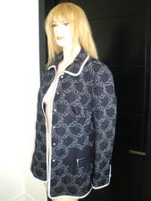  2.5K STUNNING ESCADA CHAIN DESIGN NAVY JACKET SIZE 10/12
