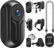 1080P Sports Action Camera with 64GB Card, Mini Body Camera Wearable Action Body