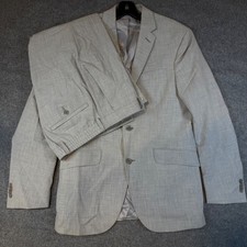 Kenneth Cole Reaction Mens 38R 31W Gray Techni-Cole Slim Fit 2 Piece Suit Set