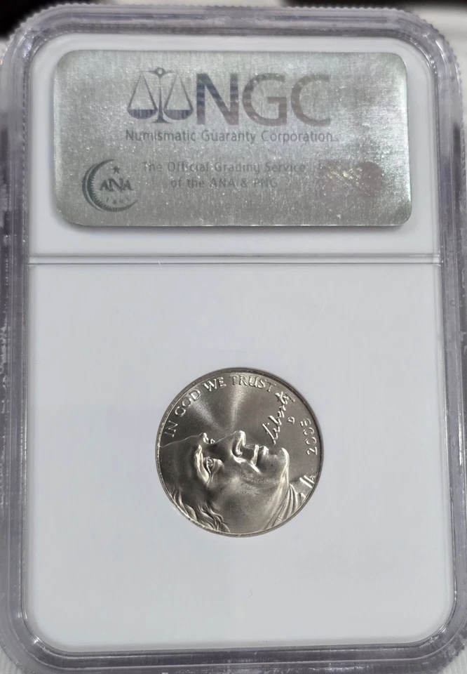 2005 D MS67 SMS BISON 5C Jefferson Nickel / Rotated Die Is NGC Placement Error - Image 2 of 2