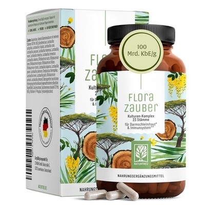 Probiotika hochdosiert 23 Stämme Darmflora Kapseln Florazauber NATURTREU 