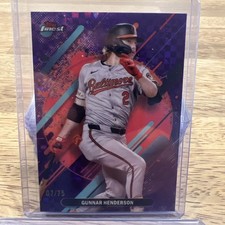 2025 Topps Finest - Rare Gunnar Henderson #291 Purple Checkerboard Refractor /75