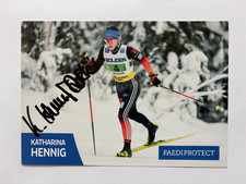 oryginalny. znak. Karta z autografem - Olimpia 2026 - Bieg narciarski - Katharina Hennig