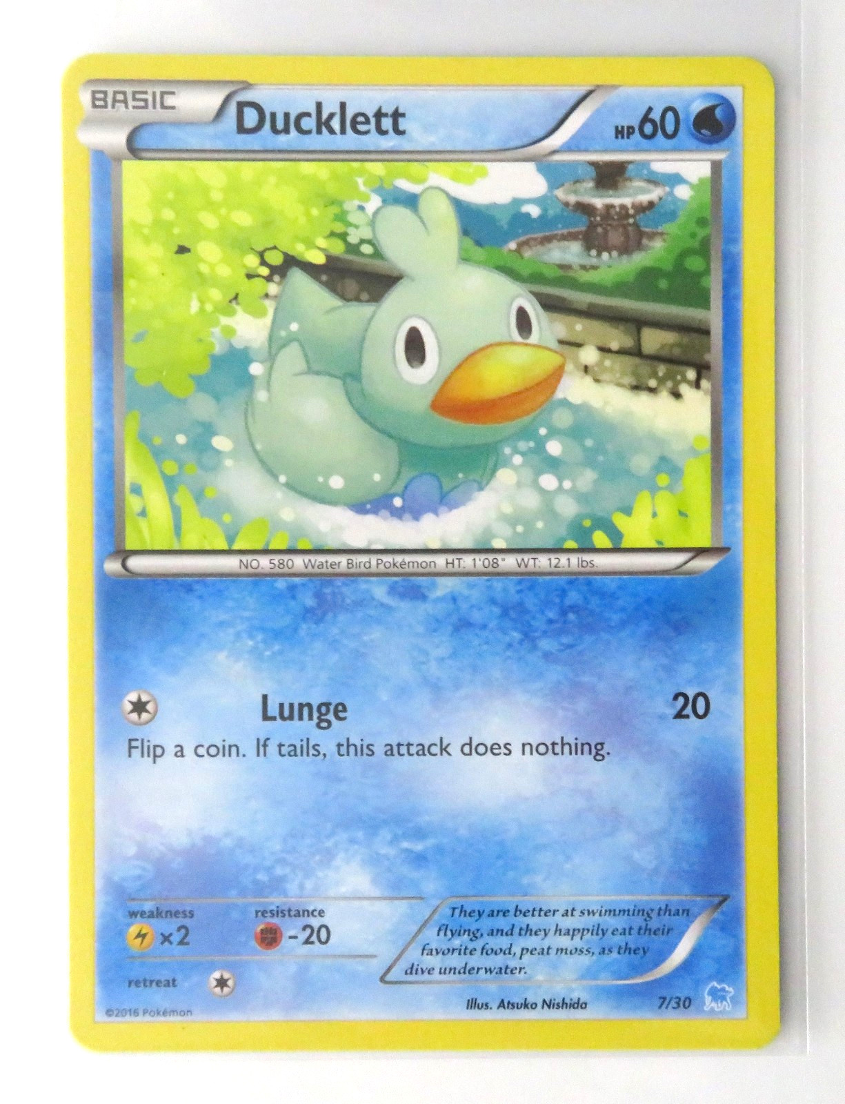 Pokemon Card Ducklett 7/30 Common Near Mint