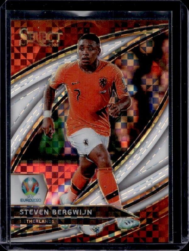 2020-21 Panini Select UEFA Euro Steven Bergwijn White Prizm Field Level #/60