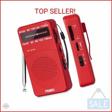 PRUNUS J-166 Portable Radio AM FM, Gifts for Dad and Mom, Battery Operated Radio