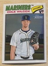 2026 Topps Heritage Chrome #155 Cole Wilcox RC Seattle Mariners