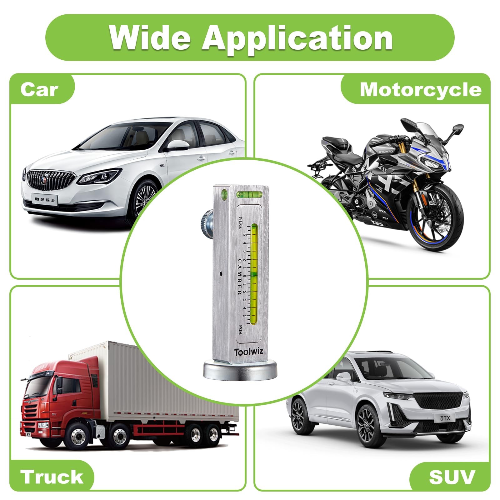 Universal Adjustable Magnetic Gauge Tool Camber Castor Strut Wheel Alignment