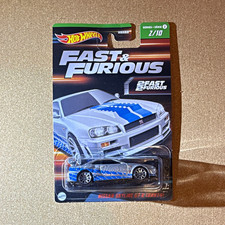 Hot Wheels Fast & Furious Paul Walker Nissan Skyline GT-R BNR34 1:64 Diecast