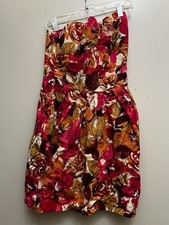 Floral Strapless Dress size small