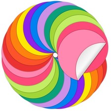 24 Pack Colorful Dry Erase Dots Circles,11 Inch Removable Vinyl Dot Wall Deca...