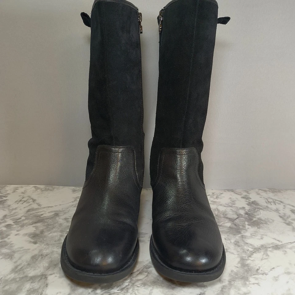 Nurture Women's Dericka Black Suede /Leather Riding Boots , Size 8M - Image 2 of 4