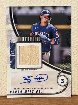 2025 Topps Series 1 Bobby Witt Jr. Bat Relic Auto /50 MLMAR-BW