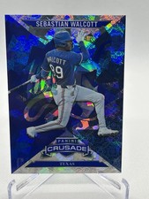 2025 Panini Crusade #2 Sebastian Walcott Crusade Blue Cracked Ice