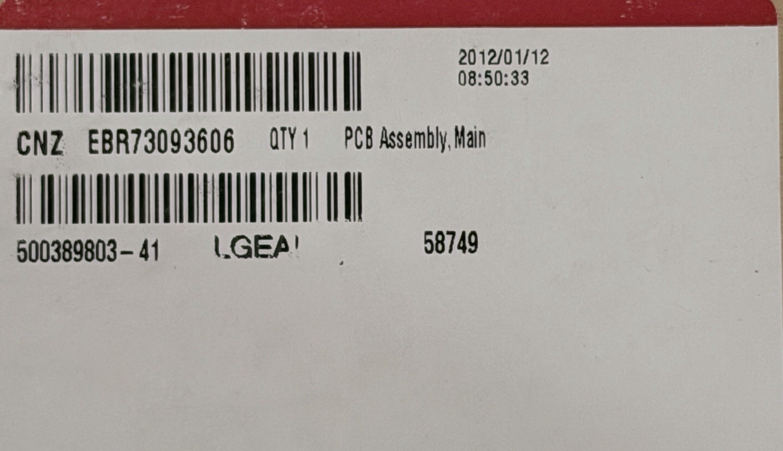 Genuine OEM LG Fridge Control EBR75234703 1-Year Guarantee ~Free Same Day Ship~