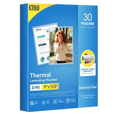 30 Pack 3 Mil Laminating Sheets Thermal Pouches 8.5x11 Letter Size Clear Laminat