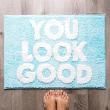 You Look Good Bath Mat Funny Cute Bathroom Rugs for Girls Hello Gorgeous Beautif